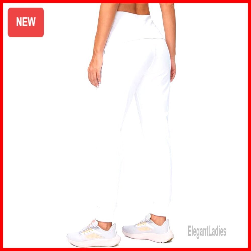 Fleece Lined Joggers High Waisted Water Resistant Thermal Winter Sweatpants - Picture 3 of 7